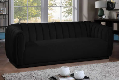 Meridian Furniture - Dixie Velvet Sofa In Black - 674Black-S