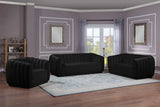 Meridian Furniture - Dixie Velvet Sofa In Black - 674Black-S