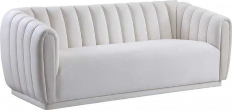 Meridian Furniture - Dixie Velvet Sofa In Cream - 674Cream-S