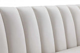 Meridian Furniture - Dixie Velvet Sofa In Cream - 674Cream-S