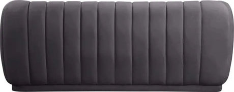 Meridian Furniture - Dixie Velvet Sofa In Grey - 674Grey-S