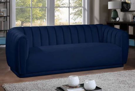 Meridian Furniture - Dixie Velvet Sofa In Navy - 674Navy-S