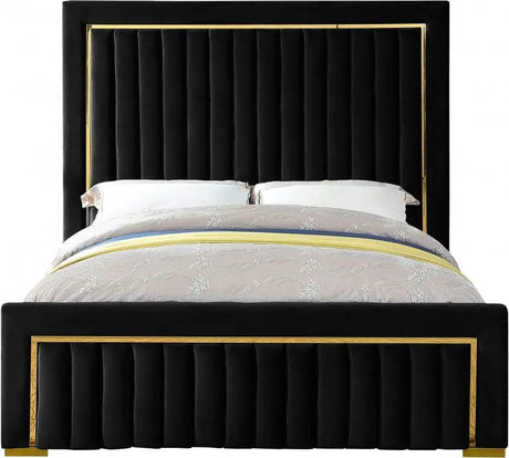 Meridian Furniture - Dolce Velvet King Bed In Black - Dolceblack-K