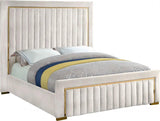 Meridian Furniture - Dolce Velvet King Bed In Cream - Dolcecream-K