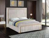 Meridian Furniture - Dolce Velvet King Bed In Cream - Dolcecream-K