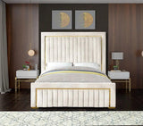 Meridian Furniture - Dolce Velvet King Bed In Cream - Dolcecream-K