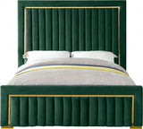 Meridian Furniture - Dolce Velvet King Bed In Green - Dolcegreen-K