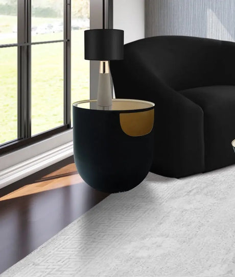 Meridian Furniture - Doma End Table In Black And Gold - 286-Et