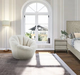 Meridian Furniture - Dream Faux Sheepskin Fur Accent Chair In White - 514Fur