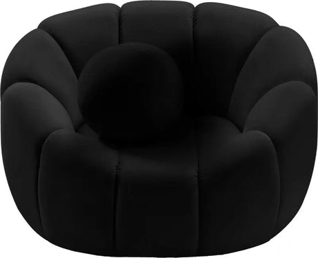 Meridian Furniture - Elijah Velvet Chair In Black - 613Black-C