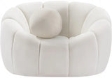 Meridian Furniture - Elijah Velvet Chair In Cream - 613Cream-C