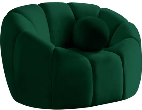 Meridian Furniture - Elijah Velvet Chair In Green - 613Green-C