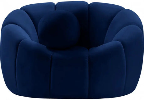 Meridian Furniture - Elijah Velvet Chair In Navy - 613Navy-C