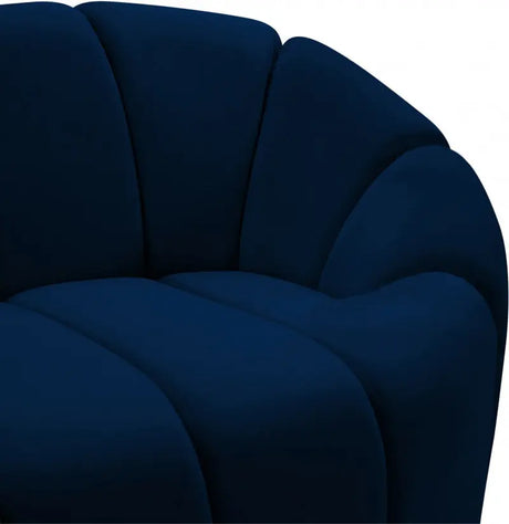 Meridian Furniture - Elijah Velvet Chair In Navy - 613Navy-C