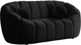 Meridian Furniture - Elijah Velvet Loveseat In Black - 613Black-L