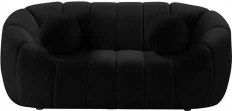 Meridian Furniture - Elijah Velvet Loveseat In Black - 613Black-L