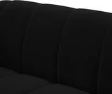 Meridian Furniture - Elijah Velvet Loveseat In Black - 613Black-L