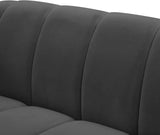 Meridian Furniture - Elijah Velvet Loveseat In Grey - 613Grey-L