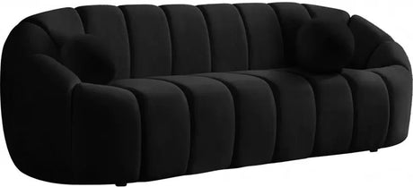 Meridian Furniture - Elijah Velvet Sofa In Black - 613Black-S