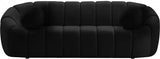 Meridian Furniture - Elijah Velvet Sofa In Black - 613Black-S