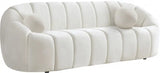 Meridian Furniture - Elijah Velvet Sofa In Cream - 613Cream-S