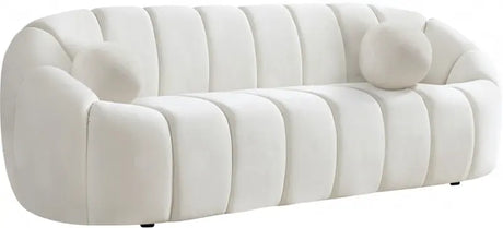 Meridian Furniture - Elijah Velvet Sofa In Cream - 613Cream-S