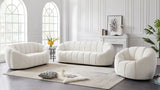 Meridian Furniture - Elijah Velvet Sofa In Cream - 613Cream-S