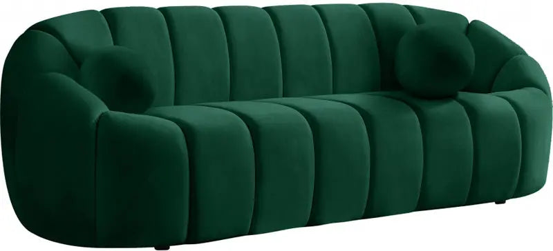 Meridian Furniture - Elijah Velvet Sofa In Green - 613Green-S