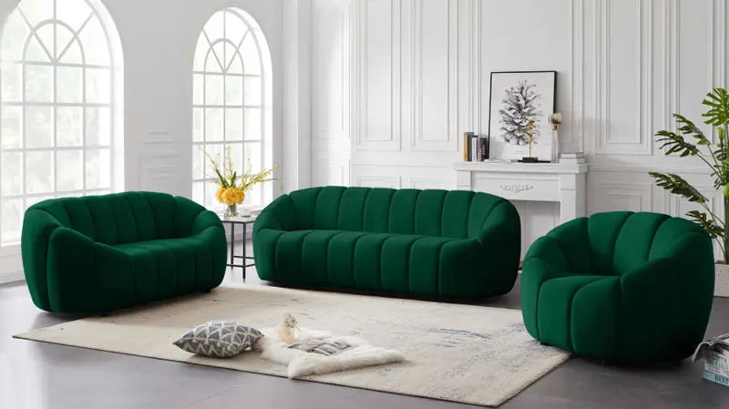 Meridian Furniture - Elijah Velvet Sofa In Green - 613Green-S