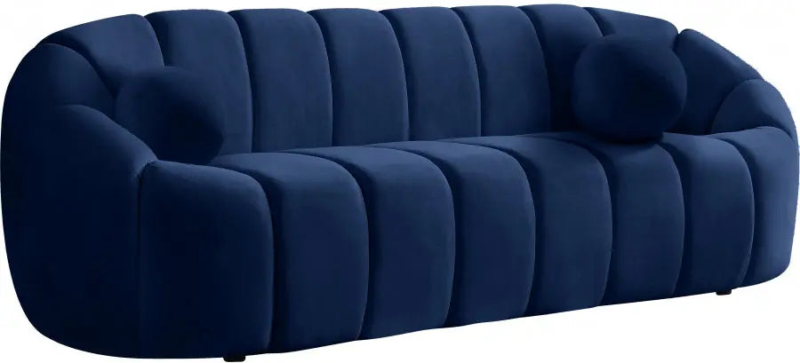 Meridian Furniture - Elijah Velvet Sofa In Navy - 613Navy-S