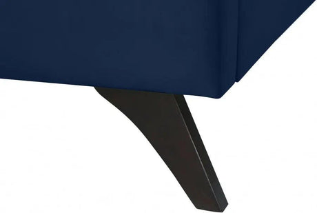 Meridian Furniture - Elly Velvet King Bed In Navy - Ellynavy-K