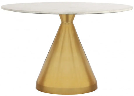 Meridian Furniture - Emery Dining Table In Gold - 885-T