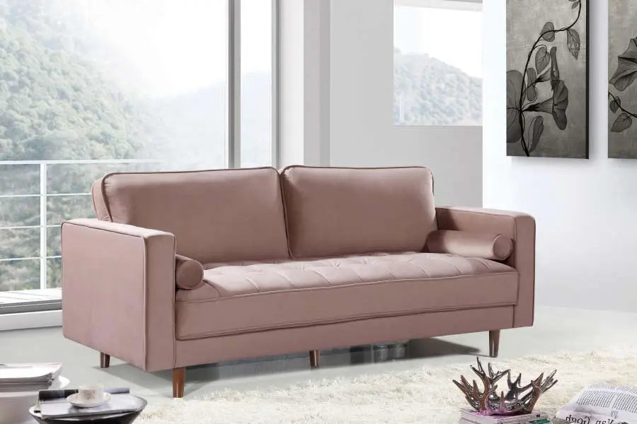 Meridian Furniture - Emily 3 Piece Living Room Set In Pink - 625Pink-S-3Set