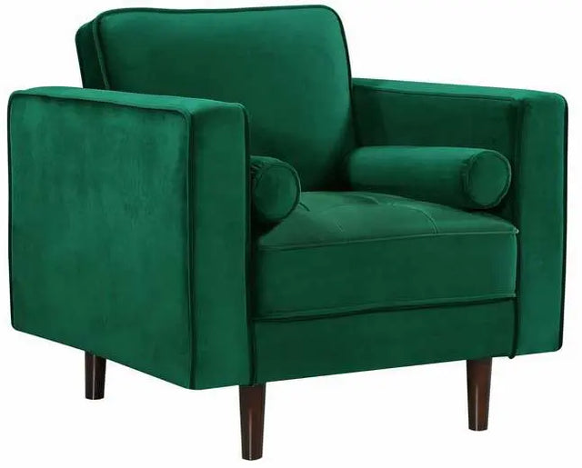 Meridian Furniture - Emily Velvet Chair In Green - 625Green-C