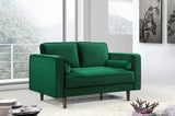 Meridian Furniture - Emily Velvet Loveseat In Green - 625Green-L