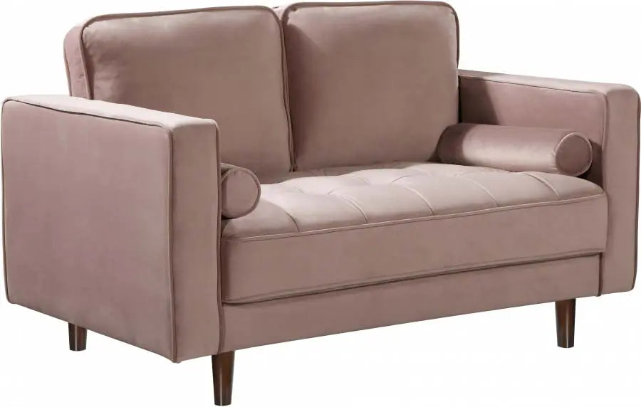 Meridian Furniture - Emily Velvet Loveseat In Pink - 625Pink-L