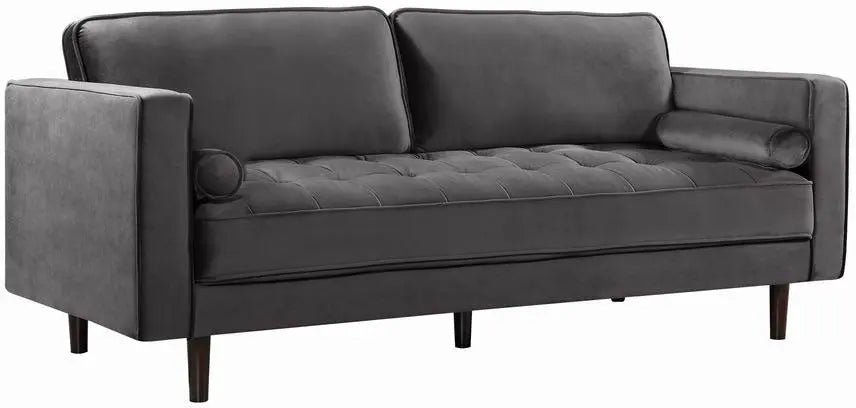 Meridian Furniture - Emily Velvet Sofa In Grey - 625Grey-S