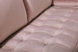 Meridian Furniture - Emily Velvet Sofa In Pink - 625Pink-S