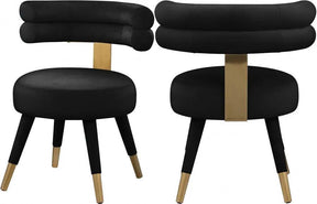 Fitzroy Dining Chair Set Of 2 In Black - 747Black-C | Meridian