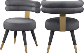 Fitzroy Dining Chair Set Of 2 In Grey - 747Grey-C | Meridian