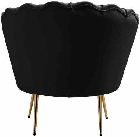 Meridian Furniture - Gardenia Velvet Chair In Black - 684Black-C