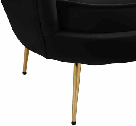 Meridian Furniture - Gardenia Velvet Chair In Black - 684Black-C