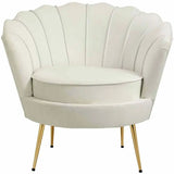 Meridian Furniture - Gardenia Velvet Chair In Cream - 684Cream-C
