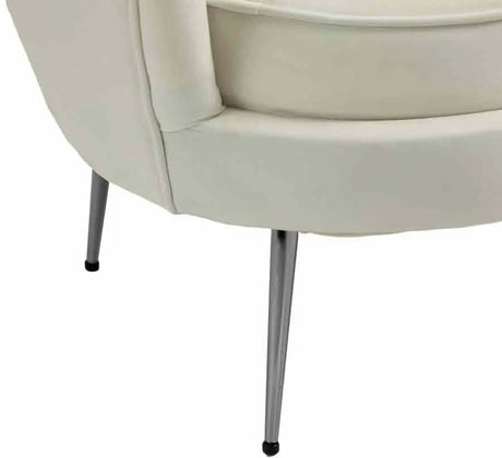 Meridian Furniture - Gardenia Velvet Chair In Cream - 684Cream-C