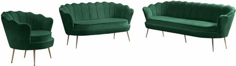 Meridian Furniture - Gardenia Velvet Chair In Green - 684Green-C