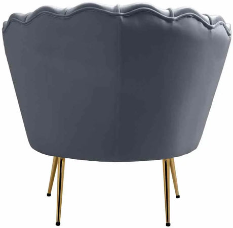 Meridian Furniture - Gardenia Velvet Chair In Grey - 684Grey-C