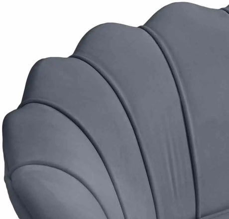 Meridian Furniture - Gardenia Velvet Chair In Grey - 684Grey-C