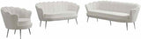 Meridian Furniture - Gardenia Velvet Loveseat In Cream - 684Cream-L