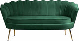 Meridian Furniture - Gardenia Velvet Loveseat In Green - 684Green-L