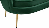 Meridian Furniture - Gardenia Velvet Loveseat In Green - 684Green-L